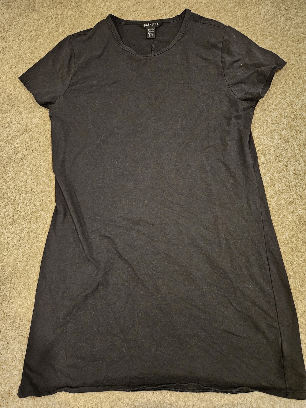Athleta Black Short-Sleeve Dress